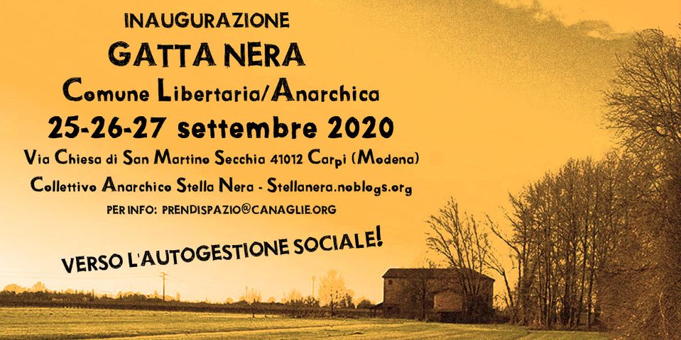 PROGRAMMA DELLA TRE GIORNI ALLA GATTA NERA